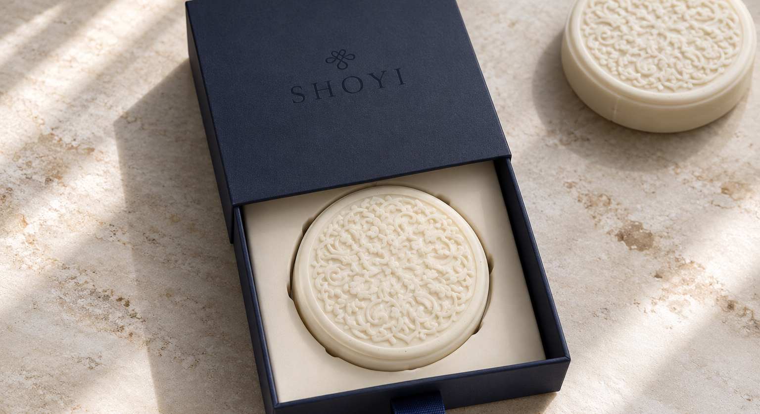 Подарочная упаковка Shoyi с резным мылом внутри